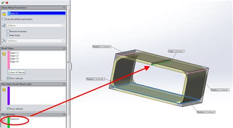 how to convert part to sheet metal in solidworks|rip sketches.